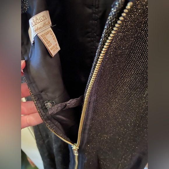 Aiden Gold Glitter Fit and Flare Party Mini Dress Size 10 - Picture 10 of 10